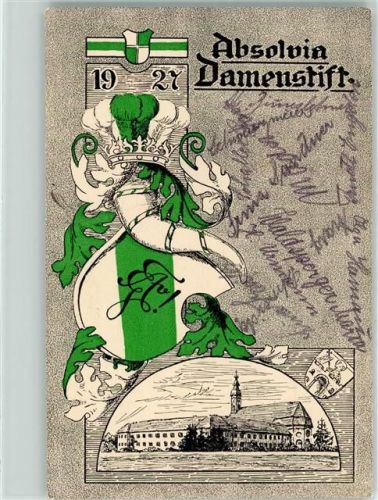 Osterhofen Absolvia Damenstift 1927 Pennäler Wappen Studentika