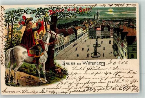 Lutherstadt Wittenberg 1902 Trompeter Marktplatz