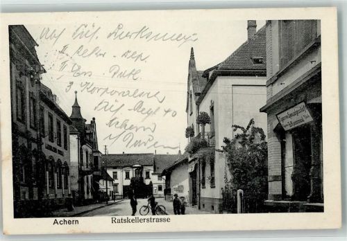 Achern 1916 Ratskellerstraße Cigarren-Spezialgeschäft