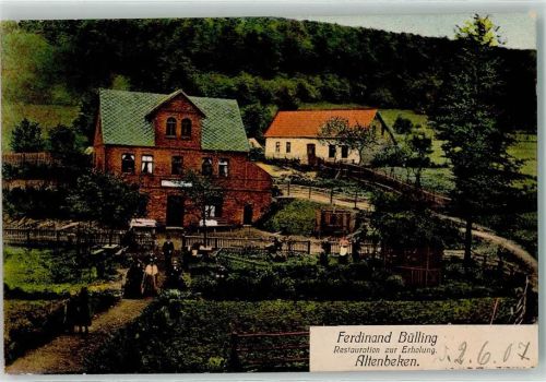 33184 W4791 Altenbeken 1907 - Gasthaus zur Erholung