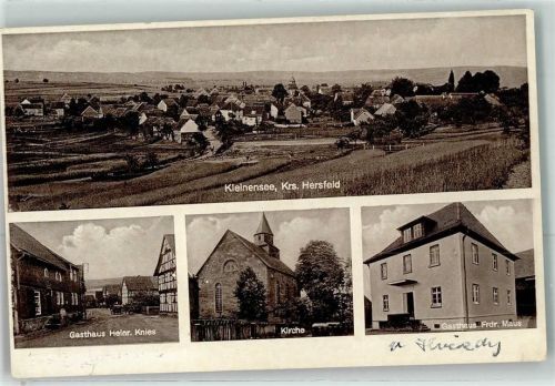 Kleinensee Gasthaus Heinr. Knies Kirche Gasthaus Frdr. Maus