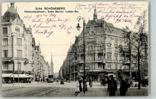 Schöneberg 1917 Hohenstaufenstraße Ecke Martin-Luther-Straße Straßenbahn