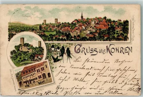 Kohren-Sahlis Vorläufer Schwalben Ratskeller Burgruine