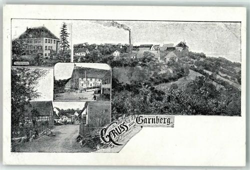 74653 W7118 Garnberg Künstlerkarte Schlössle Schule sign. P. Locher