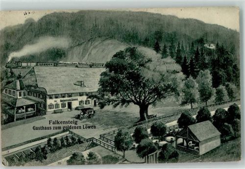 Falkensteig 1916 Gasthaus zum goldenen Löwen