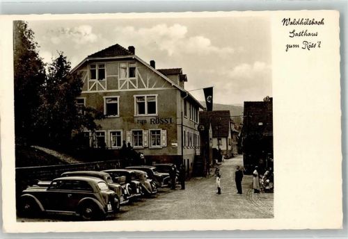 Waldhilsbach WK II Gasthaus Zum Röß'l Hakenkreuzfahne