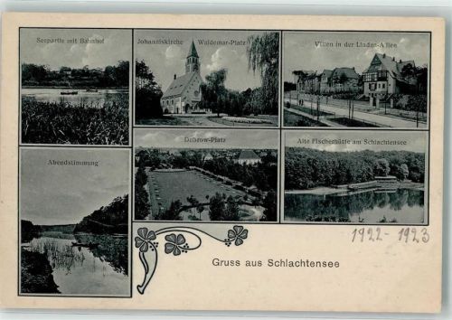 Schlachtensee Johanniskirche Waldemarplatz Alte Fischerhütte Dubrow-Platz