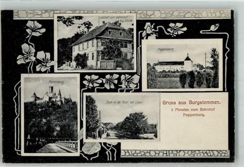 31171 W3204 Burgstemmen - Marienburg Gasthaus zum Bahnhof An der Leine Poppenburg