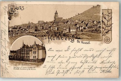 Homberg 1897 Vorläufer Seminar Lithographie