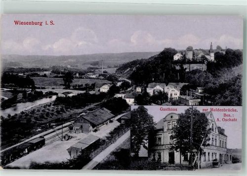 Wiesenburg Gasthaus zur Muldenbrücke Bahnhof