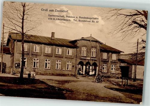 Damsdorf Posthilfstelle Belau Gasthaus Christiansen Kinder Moped