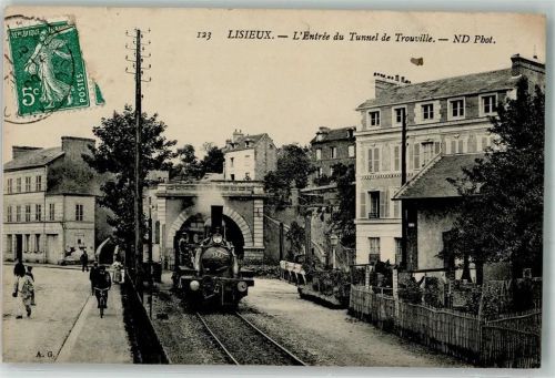 Lisieux 1910 Eisenbahn Tunnel de Trouville Briefmarke Bildseite