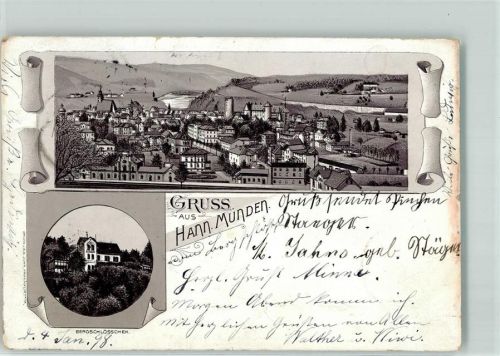 Hann Münden 1898 Bergschlösschen Vorläufer