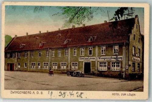 Zwingenberg Hotel zum Löwen Weingroßhandlung Fahrräder