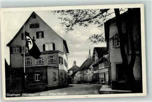 Güglingen Adolf Hitler Straße Fahne WK II