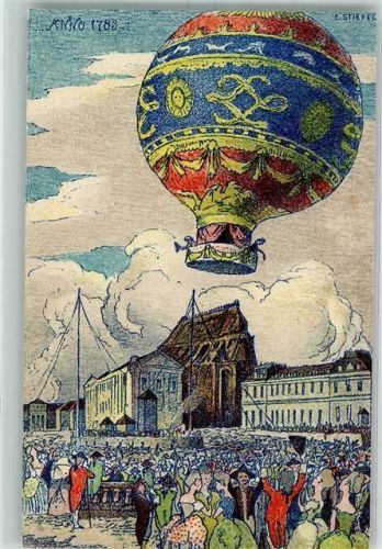 Zürich 1909 Wettfliegen Ballon sign. E. Stiefel AK