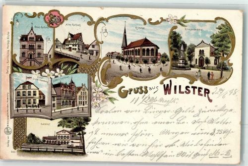 Wilster 1898 Altes Rathaus Bahnhof Hotel Stadt Hamburg Neues Rathaus