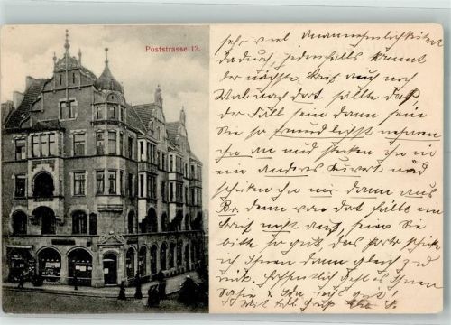 1909 Geschäftshaus Poststraße 12 Ort handschriftlich