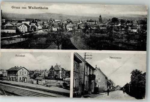 Wallertheim 1918 Bahnhof Neustraße