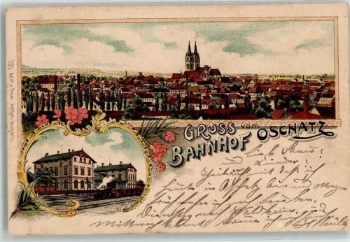 Oschatz 1904 Bahnhof Eisenbahn