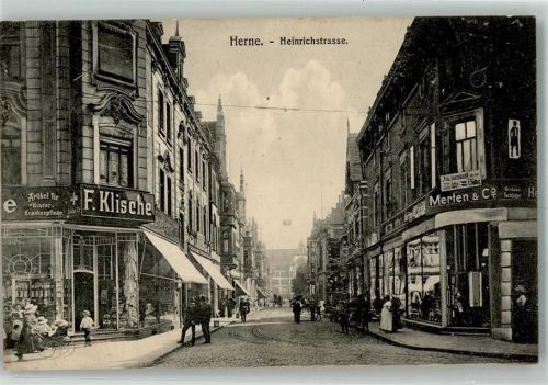Herne 1912 Heinrichstraße Sanitärgeschäft Klische
