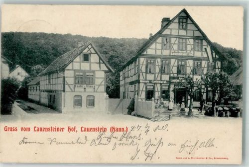 Lauenstein 1900 Gasthaus Lauensteiner Hof Bade-Haus
