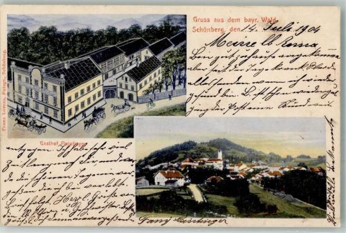 Schönberg 1904 Gasthaus Pleintieger