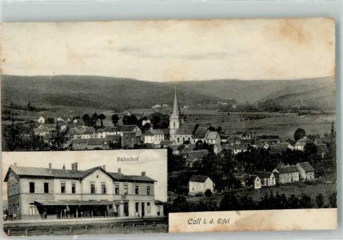 Kall 1906 Bahnhof Kirche St. Nikolaus