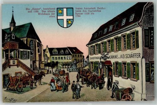Deidesheim sign. Strieffler Gasthaus zur Kanne