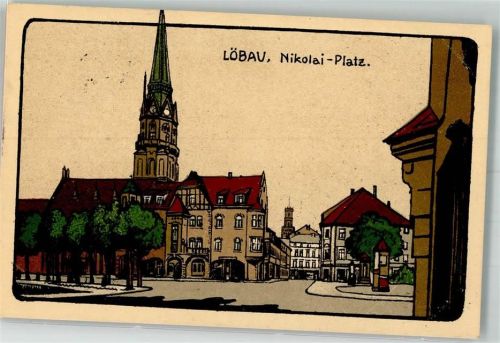 Löbau 1913 Nikolai-Platz