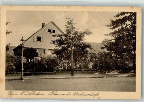 Werne Villa Bochumerstraße Kriegskarte der Ev. Gemeinde Werne kl. Einrisse