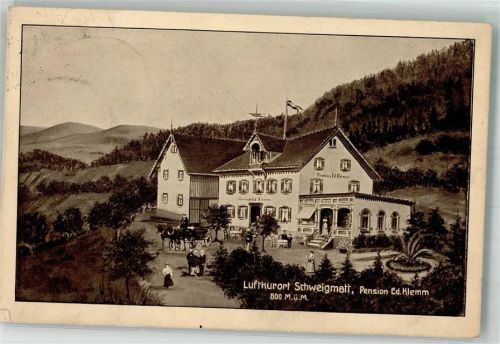 Schweigmatt Pension Haus Klemm Bahnpoststempel
