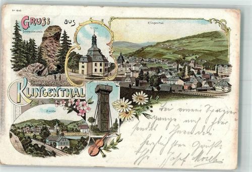 Klingenthal 1899 Schneckenstein Aussichtsturm Zwota