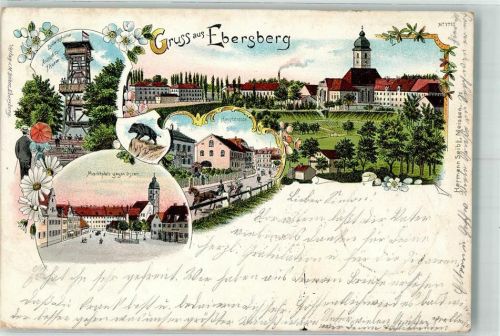 Ebersberg 1900 Marktplatz Aussichtsturm Hauptstraße Eber-Wappen