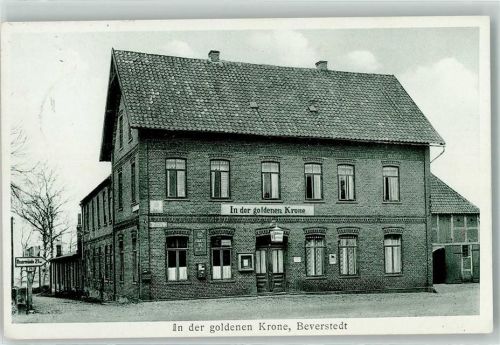 27616 W2855 Beverstedt - Gasthaus In der goldenen Krone Emailleschild