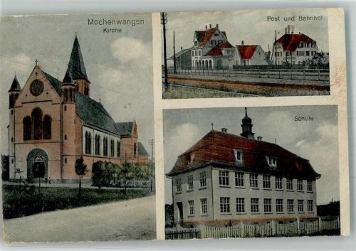Mochenwangen Post Bahnhof Kirche Schule beschnitten