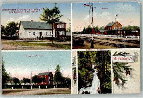 Muldenberg Gasthaus Muldenberg Bahnhof Beamtenwohnungen Rißfälle Tannenzapfen