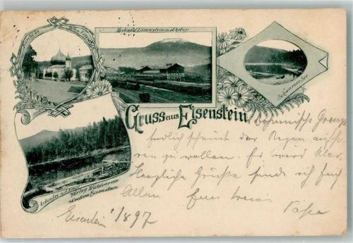 Bayerisch Eisenstein 1897 Vorläufer Arbersee Bahnhof Eisenstein Schwarzer See