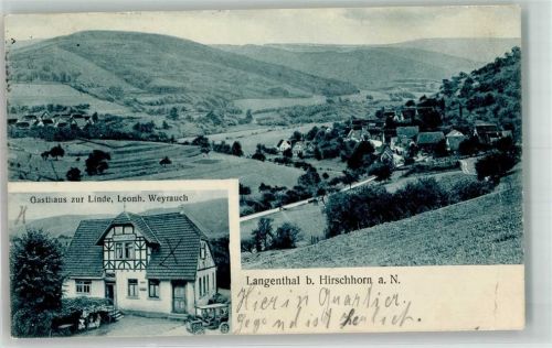 64757 W6932 Langenthal , Odenw - Gasthaus zur Linde Oldtimer