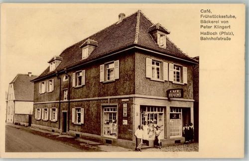 Haßloch Cafe-Bäckerei Klingert Emailleschilder Bahnhofstraße