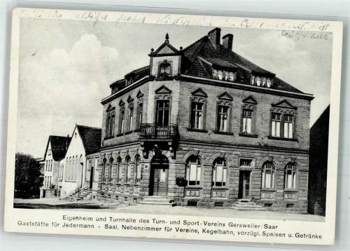 Gersweiler WK II Eigenheim u. Turnhalle d. Turn u. Sport-Vereins
