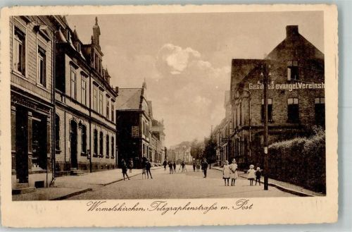 Wermelskirchen Telegraphenstraße Post Gasthaus ev- Vereinshaus Bahnpost Remscheid Zug 1618