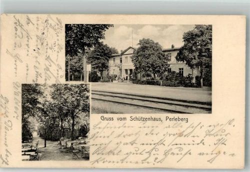 Perleberg Gasthaus Schützenhaus Fahrräder Gartenwirtschaft Bahnpost Berlin-