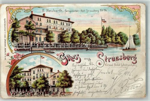 Strausberg 1899 Hotel Schützenhaus Gartenwirtschaft