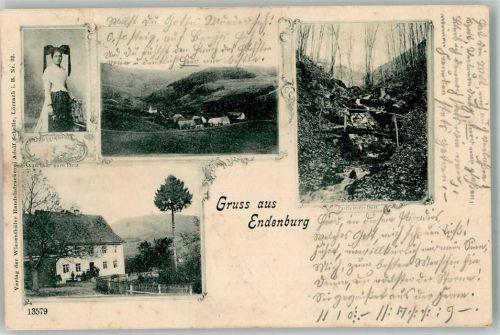 Endenburg 1900 Gasthaus zum Pflug Tracht