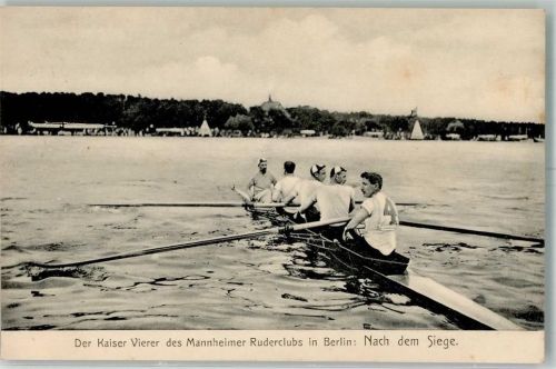 Berlin, unsortiert Mannheimer Ruderclub Der Kaiser Vierer nach dem Sieg