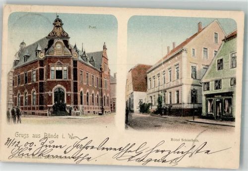 Bünde 1901 Post Hotel Schierholz