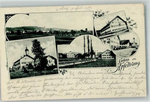 Apfeltrang 1902 Dorfstraße Kirchtumspitze St. Michael