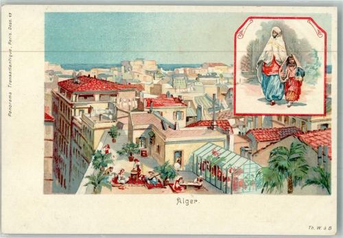 Alger Tracht Frau mit Kind