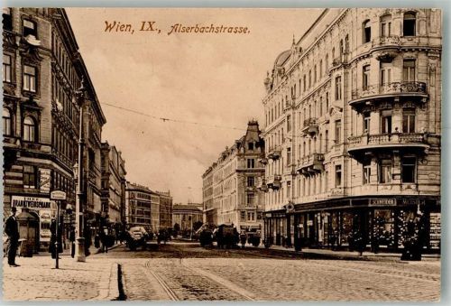1090 Wien 9. Bezirk, Alsergrund Foto AK Gasthaus Branntweinschank Geschäft Alserbacherstrasse